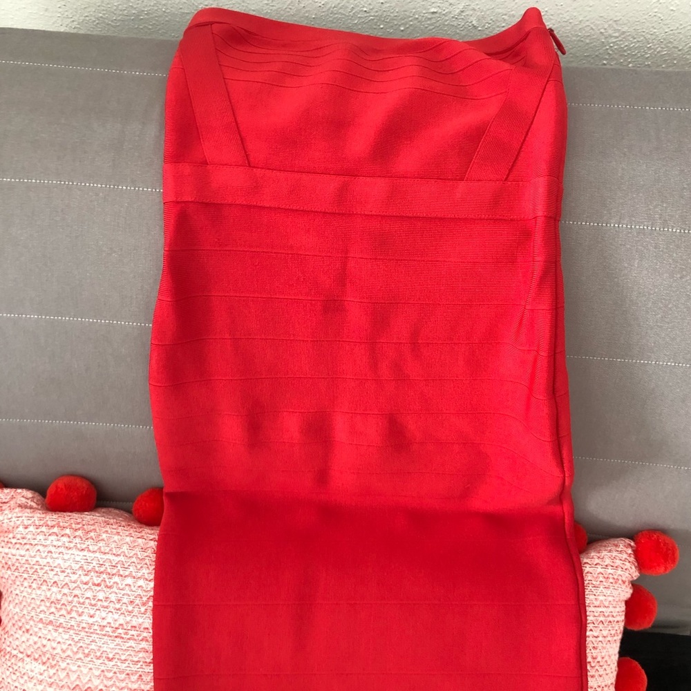 Dark coral Midi Bebe dress XS